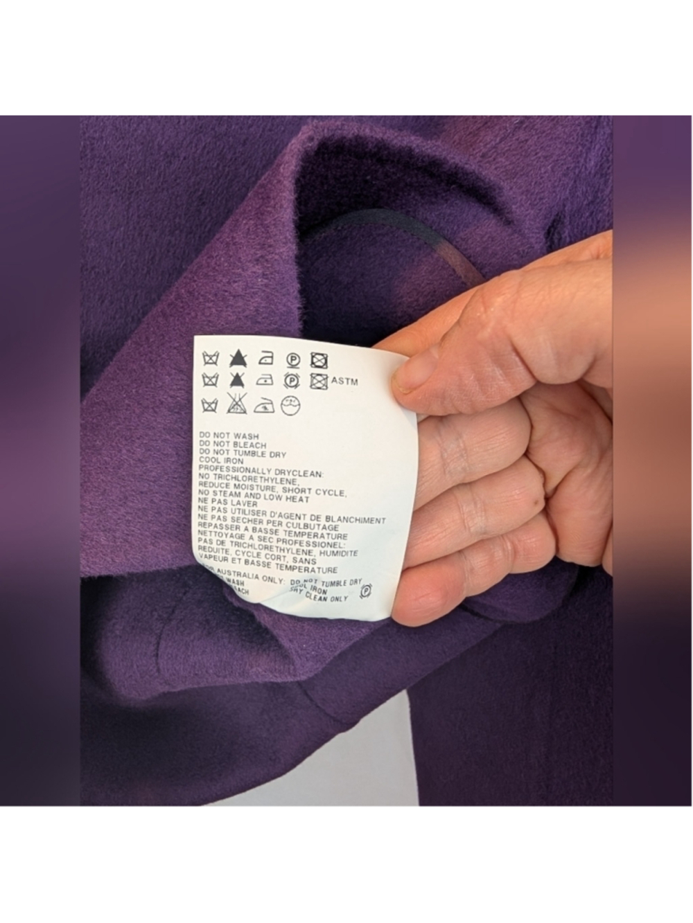 Jil Sander Purple Wool Blend Women's Jacket Size 8(38) In EUC - Picture 6 of 11